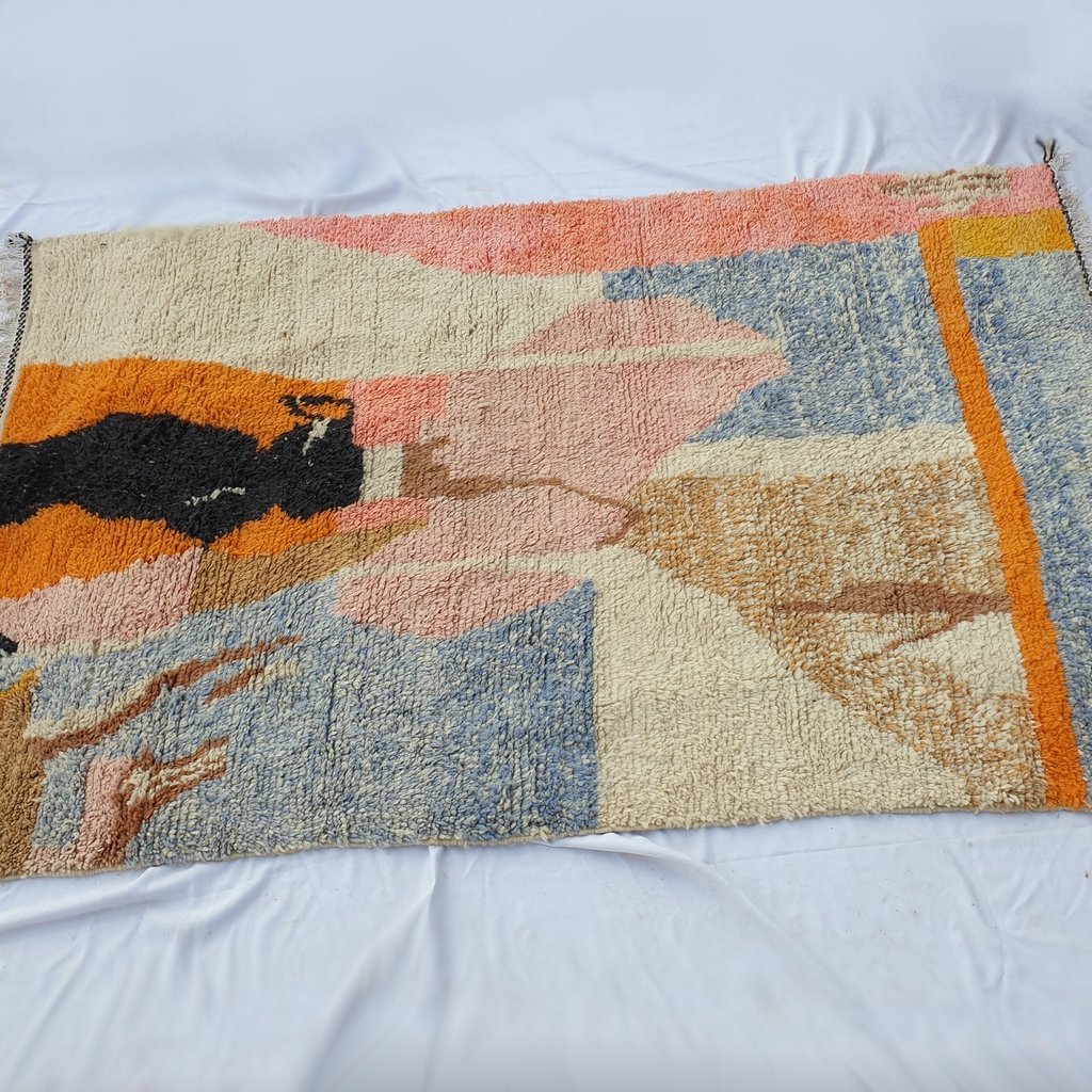 Customized SIMISOUDA | 9'6x6'3 Ft | 3x2 m | Moroccan Colorful Rug | 100% wool handmade - OunizZ