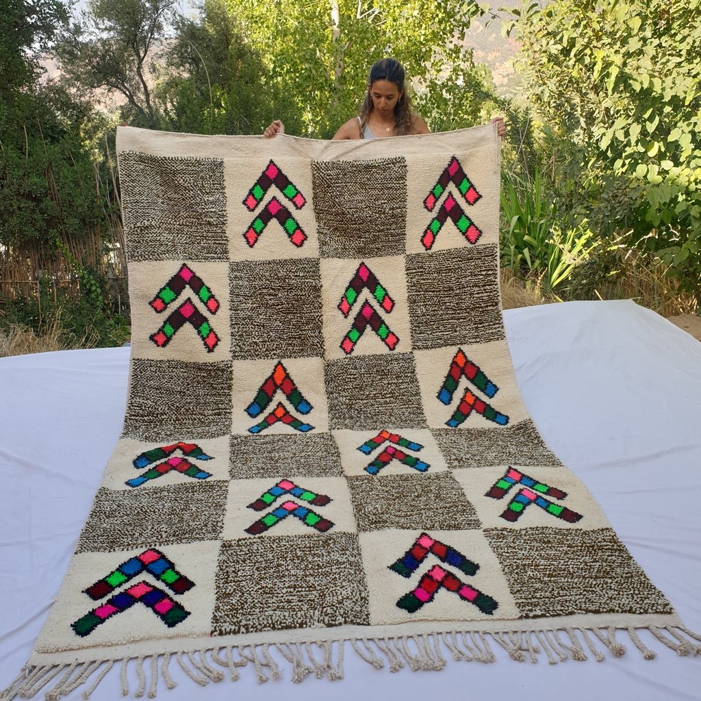 Daawa | Moroccan Rug Beni Ourain | 9'97x6'36 Ft | 304x194 cm | 100% wool handmade - OunizZ