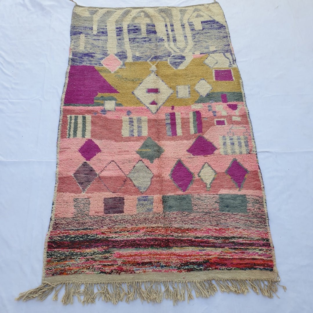 Dabilla - Moroccan Rug Boujaad | Colorful Authentic Berber Handmade Bedroom Rug | 9'28x5'48 Ft | 2,83x1,67 m - OunizZ