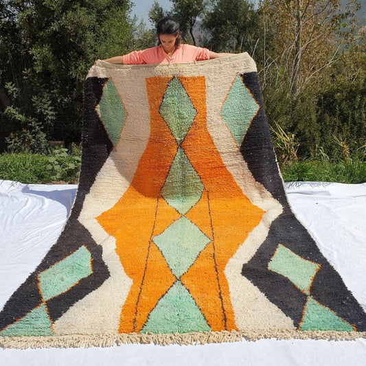 DADUS | 10x6 Ft | 3x2 m | Moroccan Colorful Rug | 100% wool handmade - OunizZ