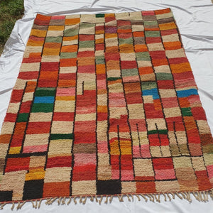 DAMA | 9'5x7 Ft | 3x2 m | Moroccan Colorful Rug | 100% wool handmade - OunizZ