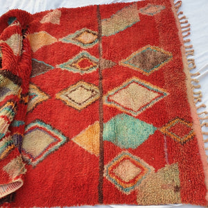 DAMNA | 5x8 Ft | 2,4x1,5 m | Moroccan Colorful Rug | 100% wool handmade - OunizZ