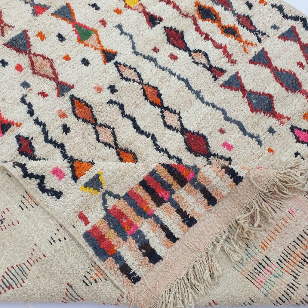 Damra - MOROCCAN BOUJAAD RUG | Berber Colorful Area Rug for living room Handmade Authentic Wool | 9'2x6'6 Ft | 281x201 cm - OunizZ