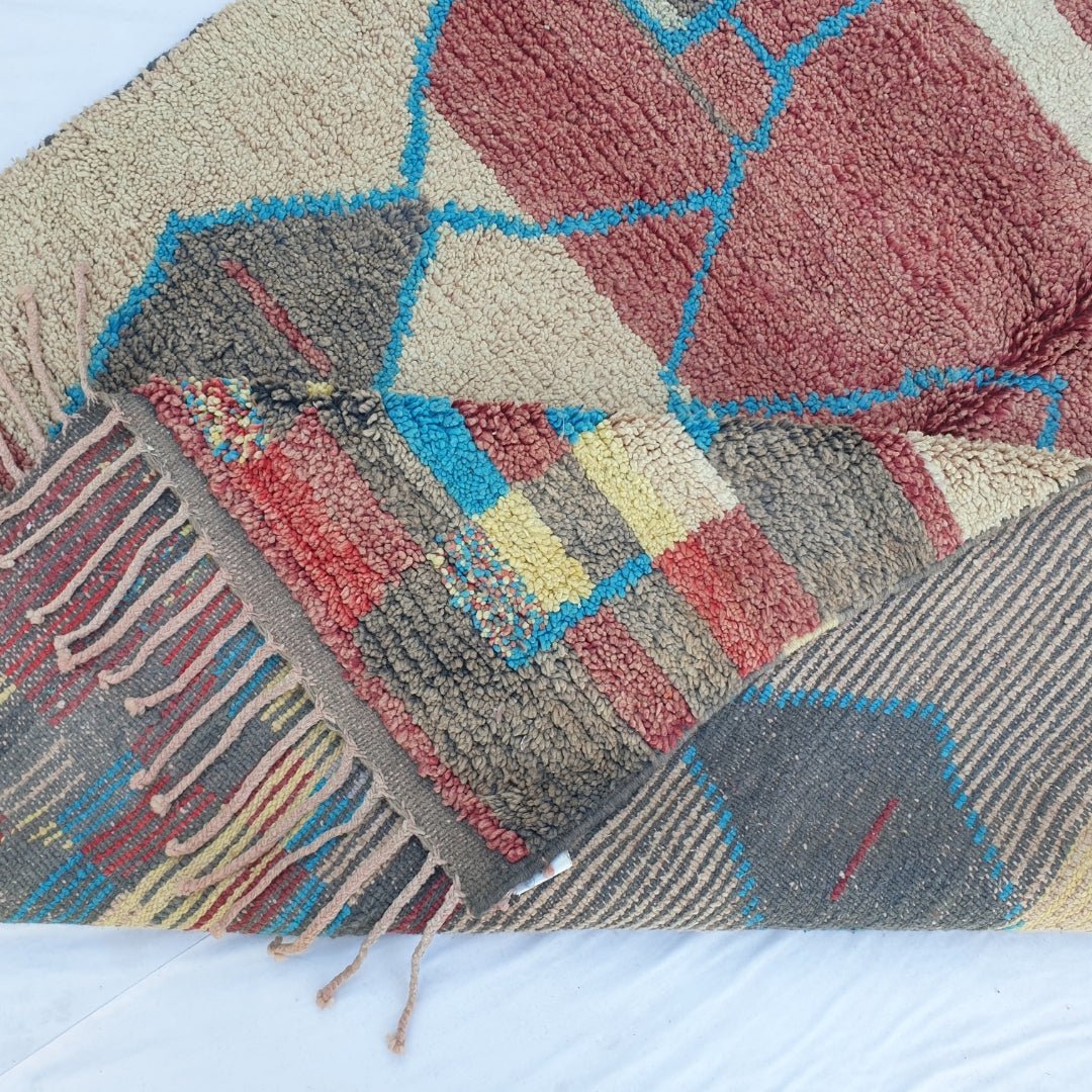 Dana - MOROCCAN RUG BOUJAD | Moroccan Berber Rug | Colorful Rug Moroccan Carpet | Authentic Handmade Berber Bedroom Rugs | 9'94x6'17 Ft | 303x208 cm - OunizZ
