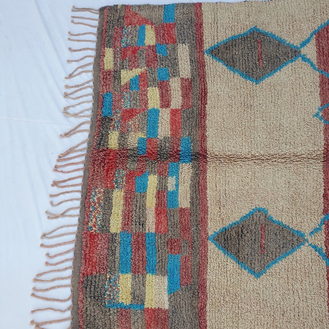 Dana - MOROCCAN RUG BOUJAD | Moroccan Berber Rug | Colorful Rug Moroccan Carpet | Authentic Handmade Berber Bedroom Rugs | 9'94x6'17 Ft | 303x208 cm - OunizZ