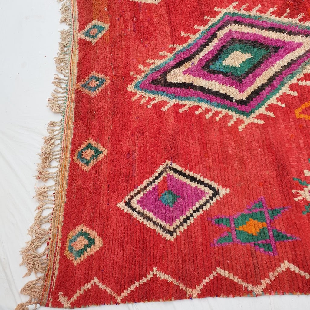 Danha- MOROCCAN BOUJAAD RUG | Large Berber Colorful Area Rug for living room Handmade Authentic Wool | 12'5x10 Ft | 382x305 cm - OunizZ