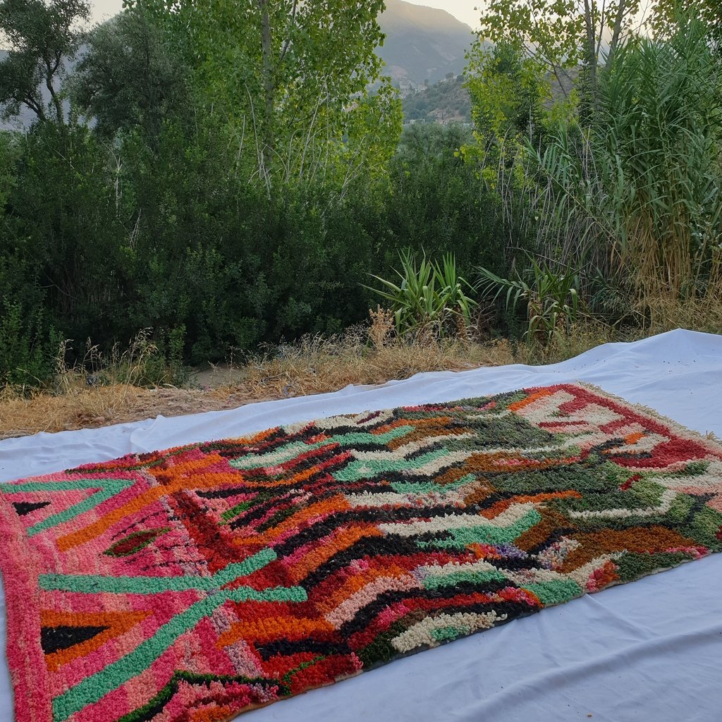 DAYKHA | 9'9x5'7 Ft | 3x1,7 m | Moroccan Colorful Rug | 100% wool handmade - OunizZ