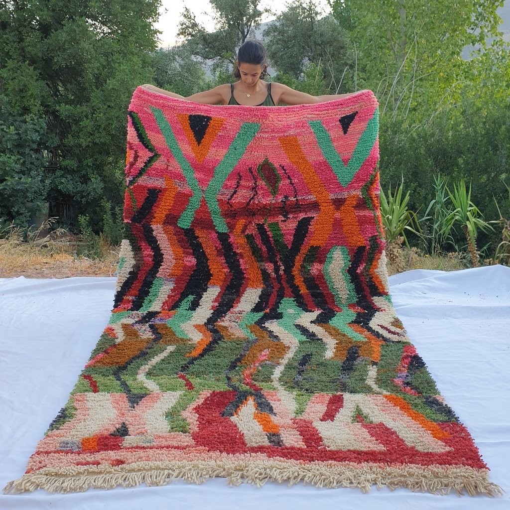 DAYKHA | 9'9x5'7 Ft | 3x1,7 m | Moroccan Colorful Rug | 100% wool handmade - OunizZ