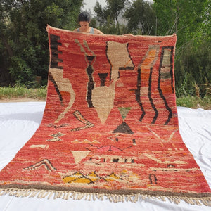 DELLAHA | 9'5x6'5 Ft | 3x2 m | Moroccan Colorful Rug | 100% wool handmade - OunizZ