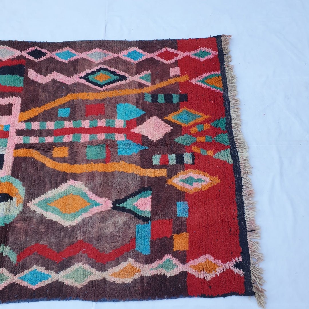 Dirkala - Moroccan Rug Boujaad | Colorful Authentic Berber Handmade Bedroom Rug | 8'89x5'57 Ft | 2,71x1,70 m - OunizZ