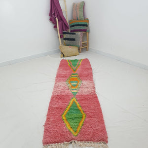 DLARA Runner | 9'3x2'6 Ft | 2,84x0,80 m | Moroccan Colorful Rug | 100% wool handmade - OunizZ