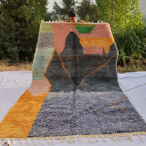 DLILA | 10x7 Ft | 3x2 m | Moroccan Beni Ourain Rug | 100% wool handmade - OunizZ