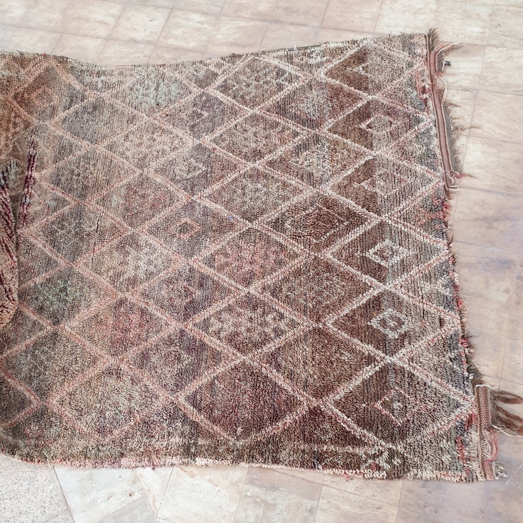 DOHRE | 7'4x4'8 Ft | 2,26x1,47 m | Moroccan VINTAGE Colorful Rug | 100% wool handmade - OunizZ