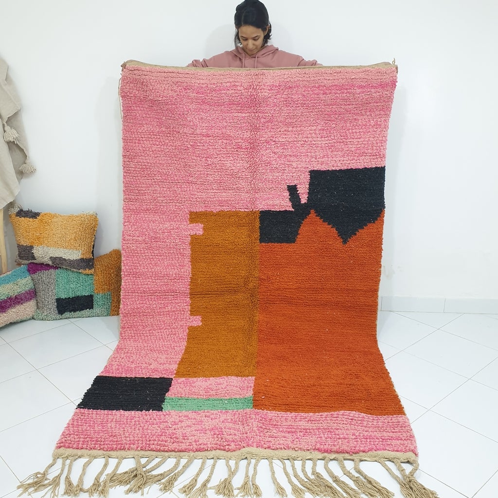 DOUH | 8'4x5'1 Ft | 2,55x1,55 m | Moroccan Colorful Rug | 100% wool handmade - OunizZ