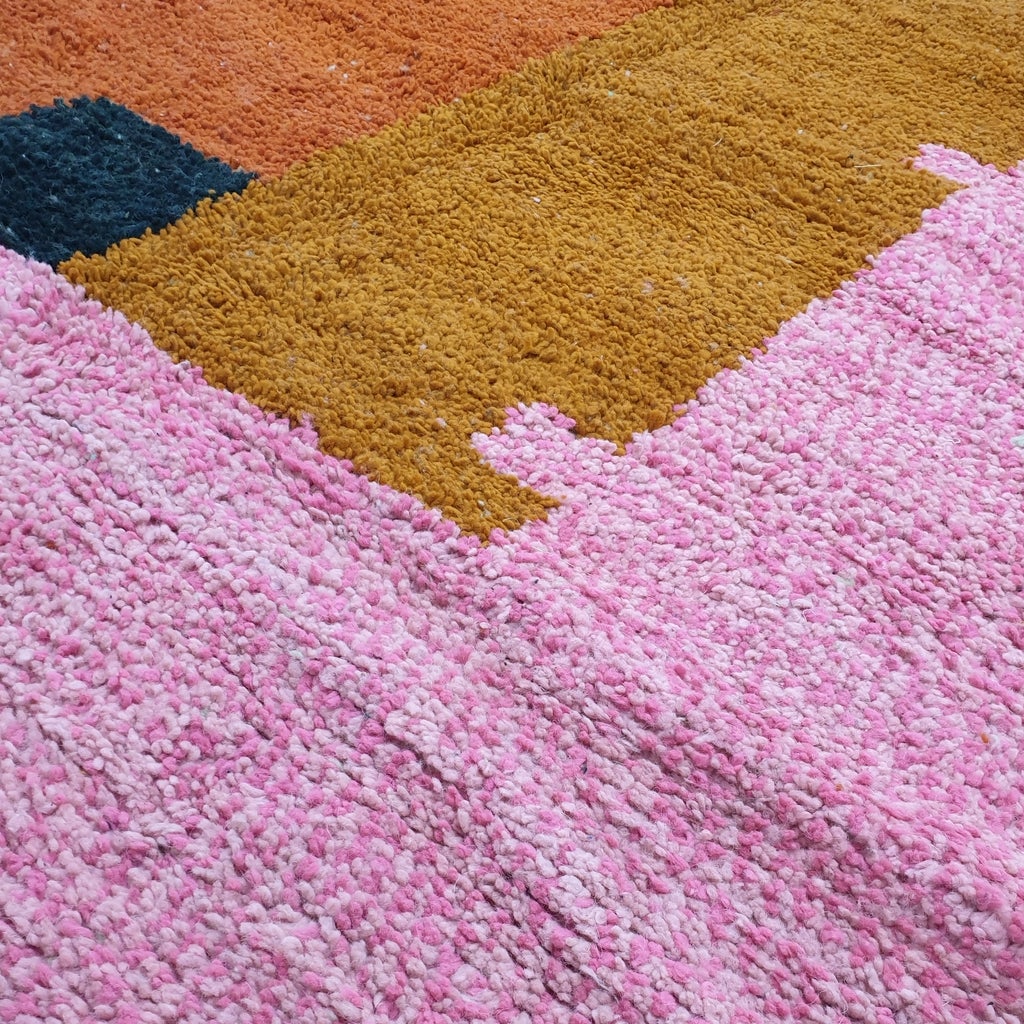 DOUH | 8'4x5'1 Ft | 2,55x1,55 m | Moroccan Colorful Rug | 100% wool handmade - OunizZ