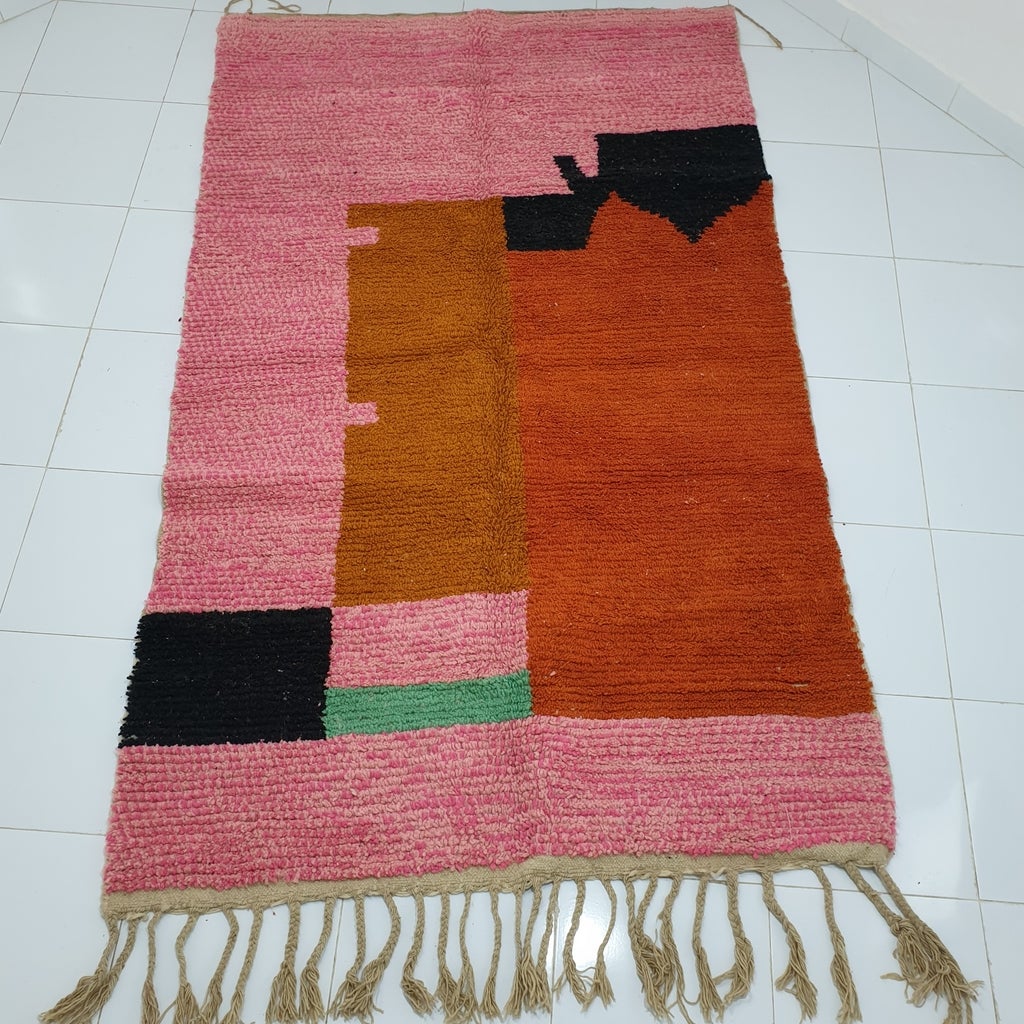DOUH | 8'4x5'1 Ft | 2,55x1,55 m | Moroccan Colorful Rug | 100% wool handmade - OunizZ