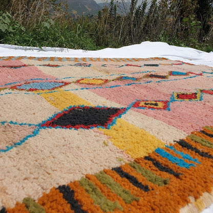 ERGUEZ | 8'4x5 Ft | 2,50x1,50 m | Moroccan Colorful Rug | 100% wool handmade - OunizZ