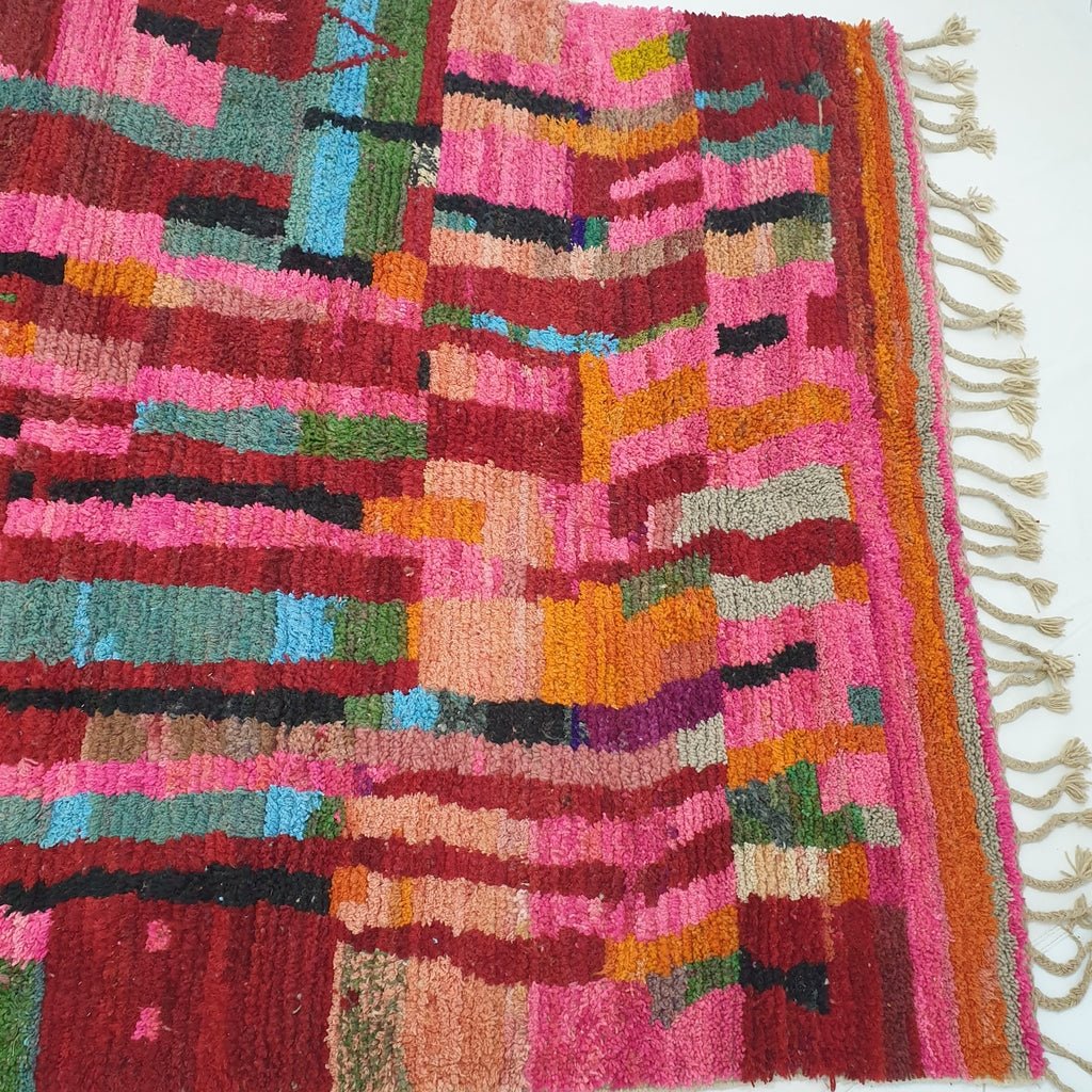 EZYNE | Moroccan Rug Pink Boujaad | 9'8x6'4 Ft | 3x2 m | 100% wool handmade - OunizZ