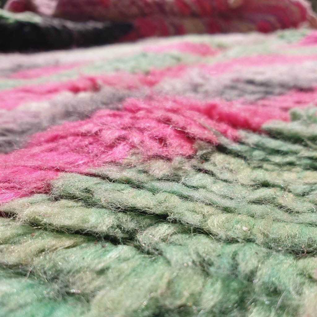 FALJA | 8x5'5 Ft | 2,50x1,70 m | Moroccan Colorful Rug | 100% wool handmade - OunizZ