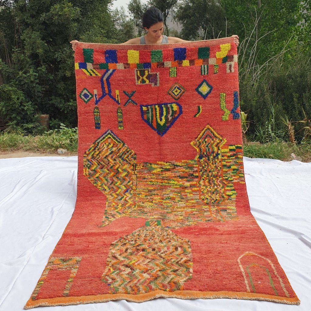 FALTA | 8'5x5 Ft | 2,5x1,5 m | Moroccan Colorful Rug | 100% wool handmade - OunizZ