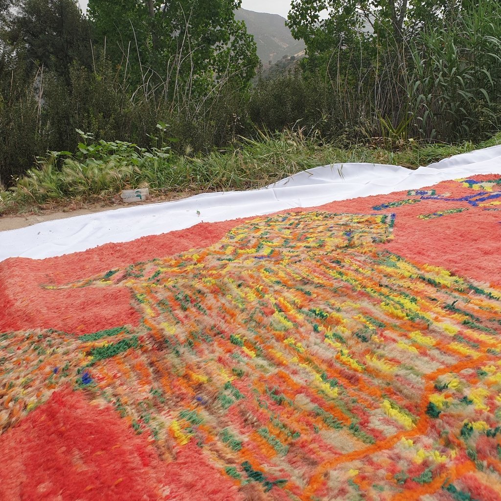 FALTA | 8'5x5 Ft | 2,5x1,5 m | Moroccan Colorful Rug | 100% wool handmade - OunizZ