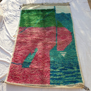 FANIDA | 8'6x5 Ft | 2,6x1,5 m | Moroccan Beni Ourain Rug | 100% wool handmade - OunizZ