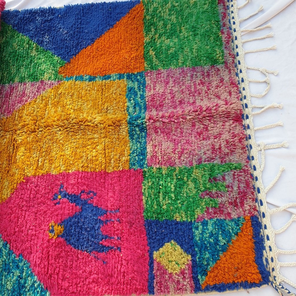 FARHA | 8x5 Ft | 2,5x1,6 m | Moroccan Beni Ourain Rug | 100% wool handmade - OunizZ