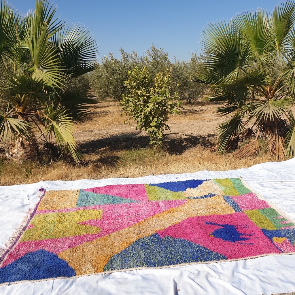 FARHEN | 8'9x6'6 Ft | 270x201 cm | Moroccan Colorful Rug | 100% wool handmade - OunizZ