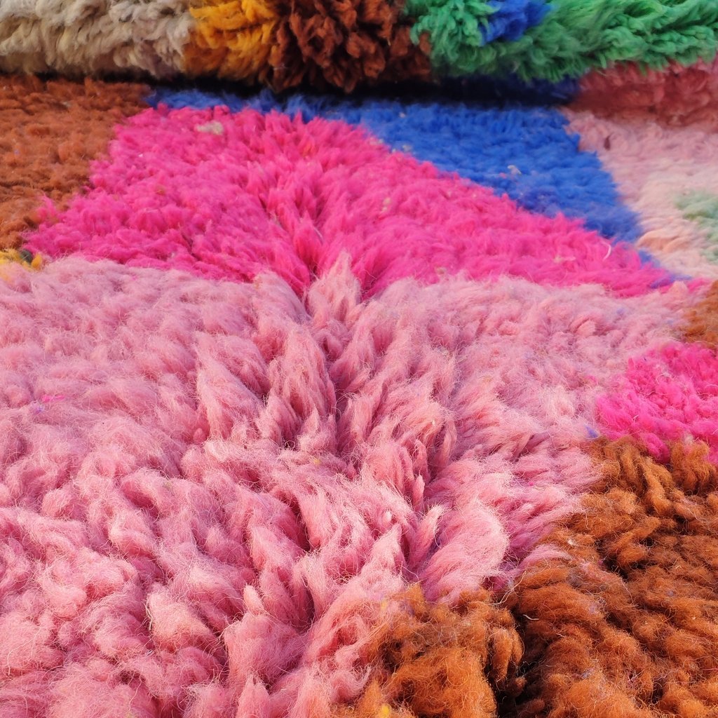 FARHI | 8x5'6 Ft | 2,43x1,72 m | Moroccan Beni Ourain Rug | 100% wool handmade - OunizZ