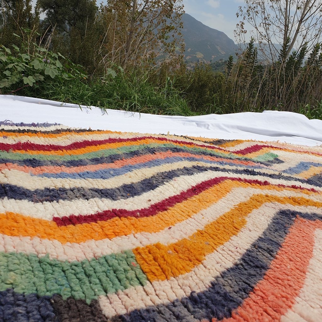 FARMACH | 8x5 Ft | 2,5x1,5 m | Moroccan Colorful Rug | 100% wool handmade - OunizZ