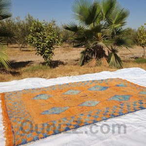 FARTY | 9'7x5'9 Ft | 296x180 cm | Moroccan Vintage style Rug | 100% wool handmade - OunizZ