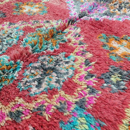 FASSI | 8'4x4'7 Ft | 2,48x1,29 m | Moroccan VINTAGE Colorful Rug | 100% wool handmade - OunizZ