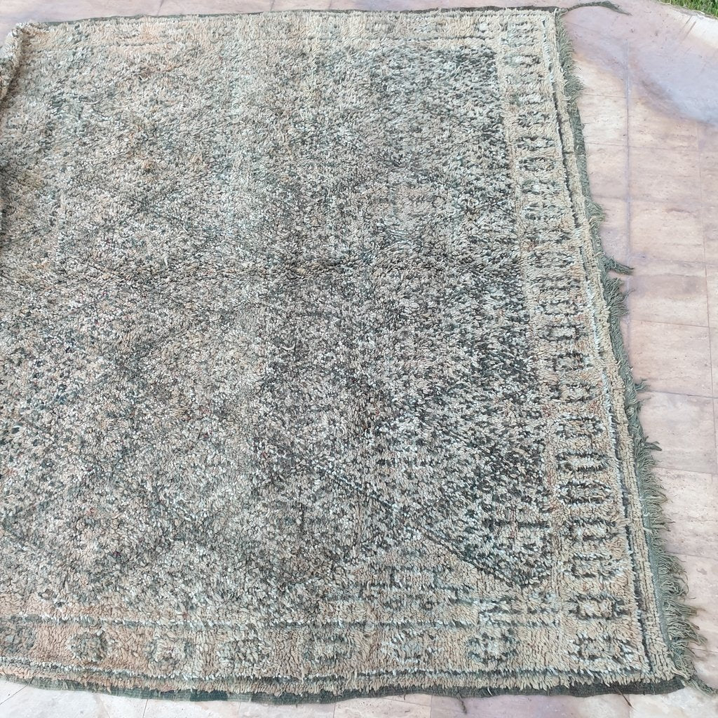 FATKA | 9'2x7'3 Ft | 2,80x2,21 m | Moroccan VINTAGE Colorful Rug | 100% wool handmade - OunizZ