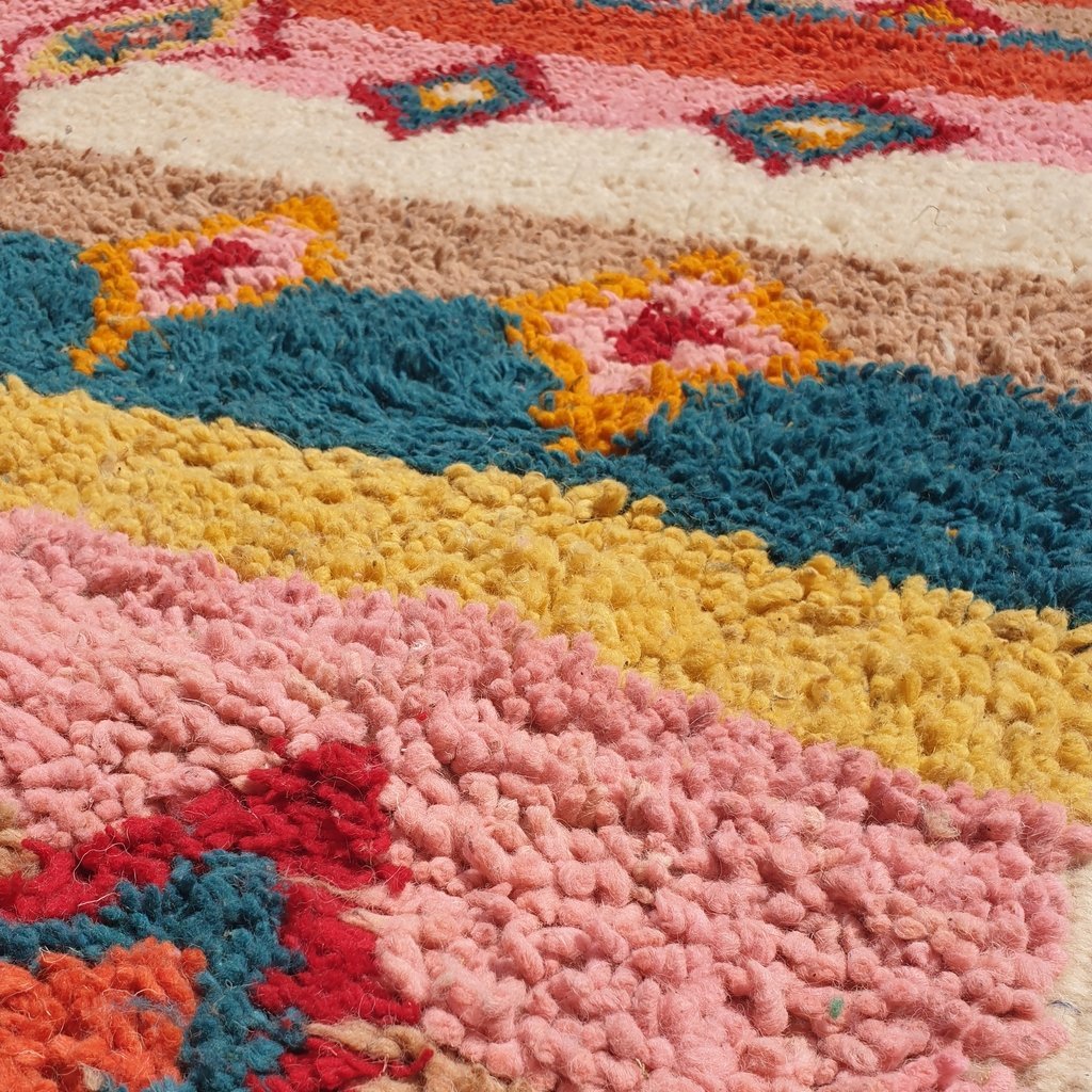 FENZER | 8'5x5 Ft | 2,5x1,5 m | Moroccan Colorful Rug | 100% wool handmade - OunizZ