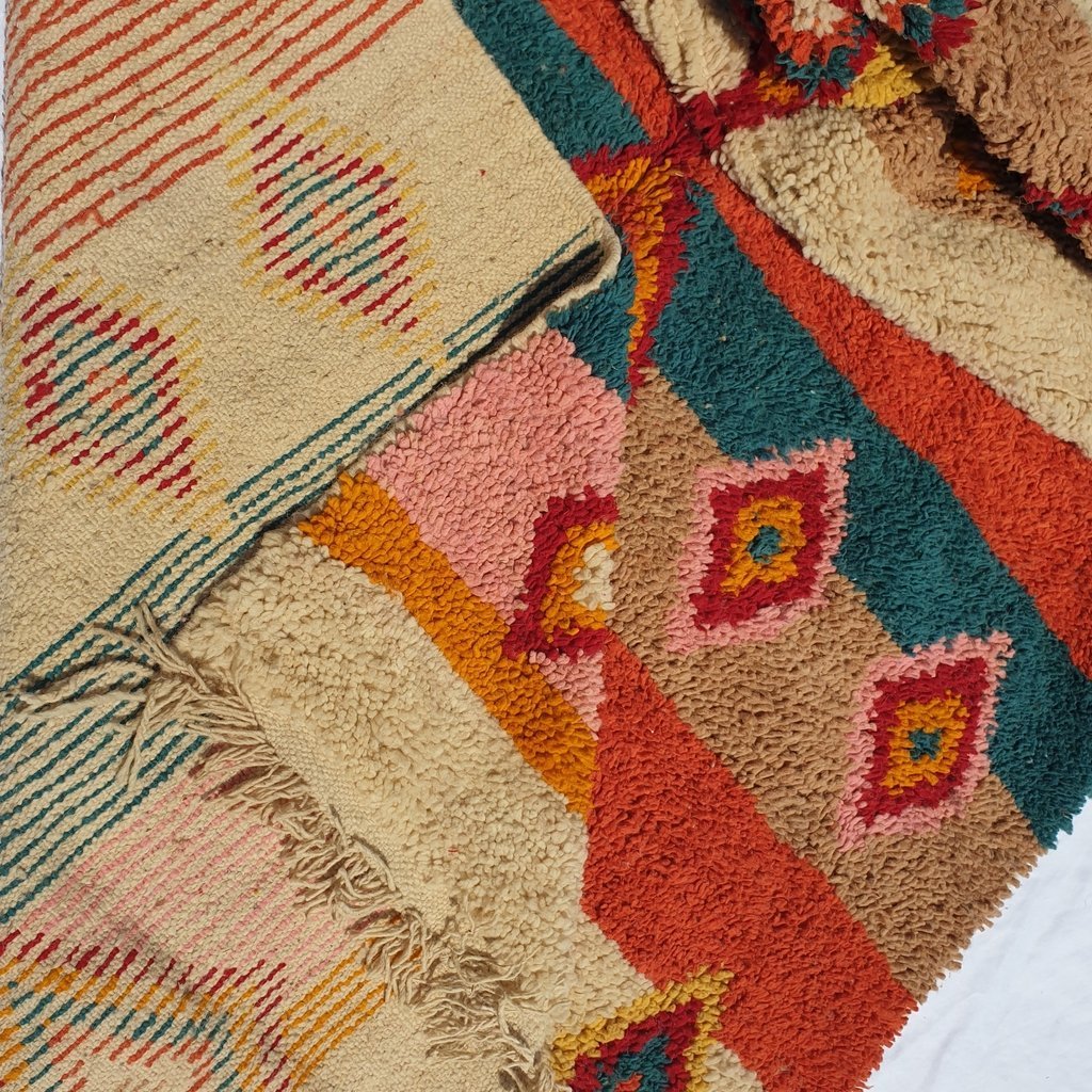 FENZER | 8'5x5 Ft | 2,5x1,5 m | Moroccan Colorful Rug | 100% wool handmade - OunizZ