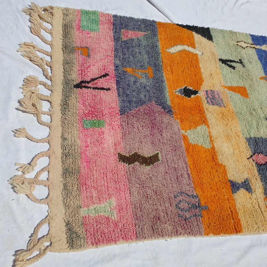 FERTAS | 8x5 Ft | 2,5x1,5 m | Moroccan Colorful Rug | 100% wool handmade - OunizZ
