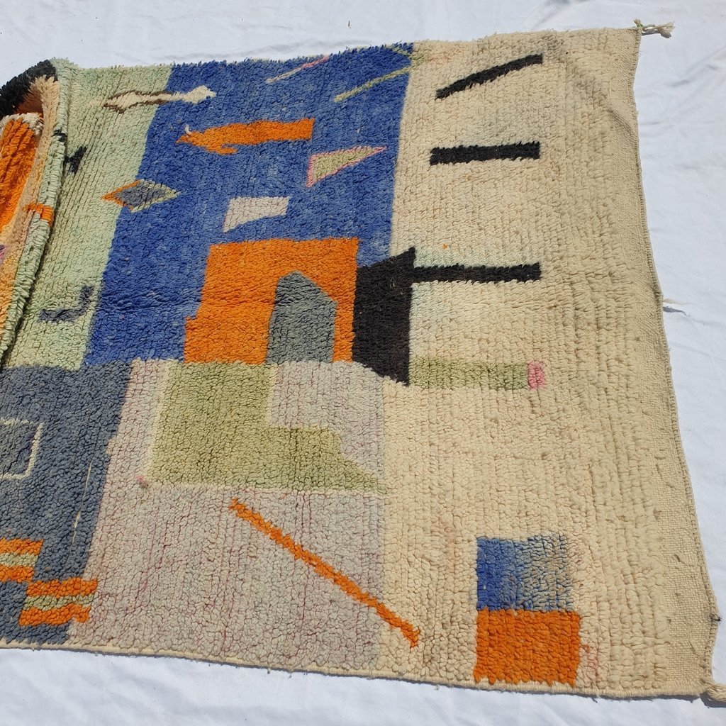 FERTAS | 8x5 Ft | 2,5x1,5 m | Moroccan Colorful Rug | 100% wool handmade - OunizZ