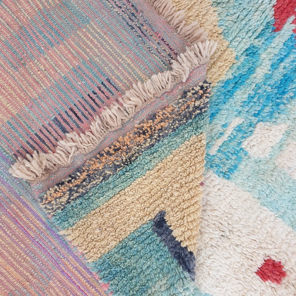 FOSTOK | 10'5x6'4 Ft | 320x195 cm | Moroccan Colorful Rug | 100% wool handmade - OunizZ
