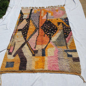 GASMAR | 8x5 Ft | 2,5x1,5 m | Moroccan Colorful Rug | 100% wool handmade - OunizZ