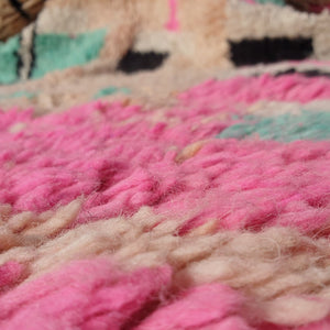 GHAFLA | 7'7x4'7 Ft | 2,30x1,45 m | Moroccan Colorful Rug | 100% wool handmade - OunizZ