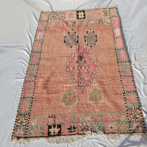 GHAIT | 10x6'7 Ft | 3x2 m | Moroccan Vintage style Rug | 100% wool handmade - OunizZ