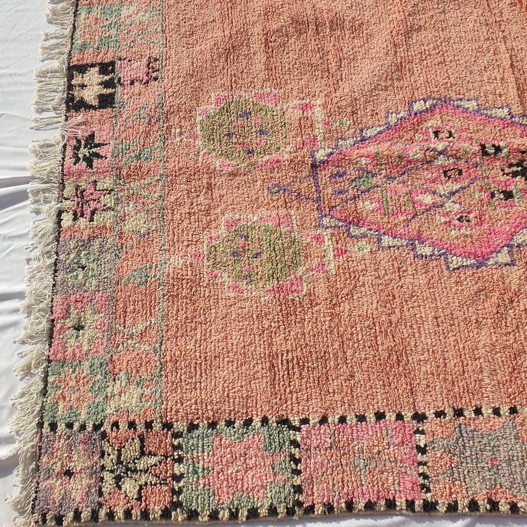 GHAIT | 10x6'7 Ft | 3x2 m | Moroccan Vintage style Rug | 100% wool handmade - OunizZ