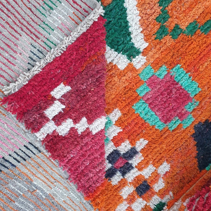 GHALKA | 5x8'8 Ft | 2,7x1,6 m | Moroccan Colorful Rug | 100% wool handmade - OunizZ