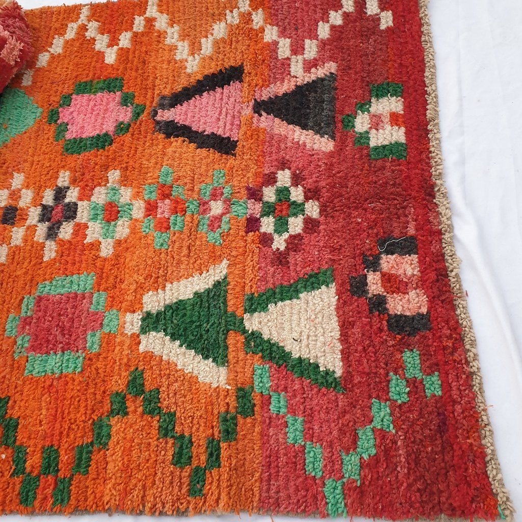GHALKA | 5x8'8 Ft | 2,7x1,6 m | Moroccan Colorful Rug | 100% wool handmade - OunizZ