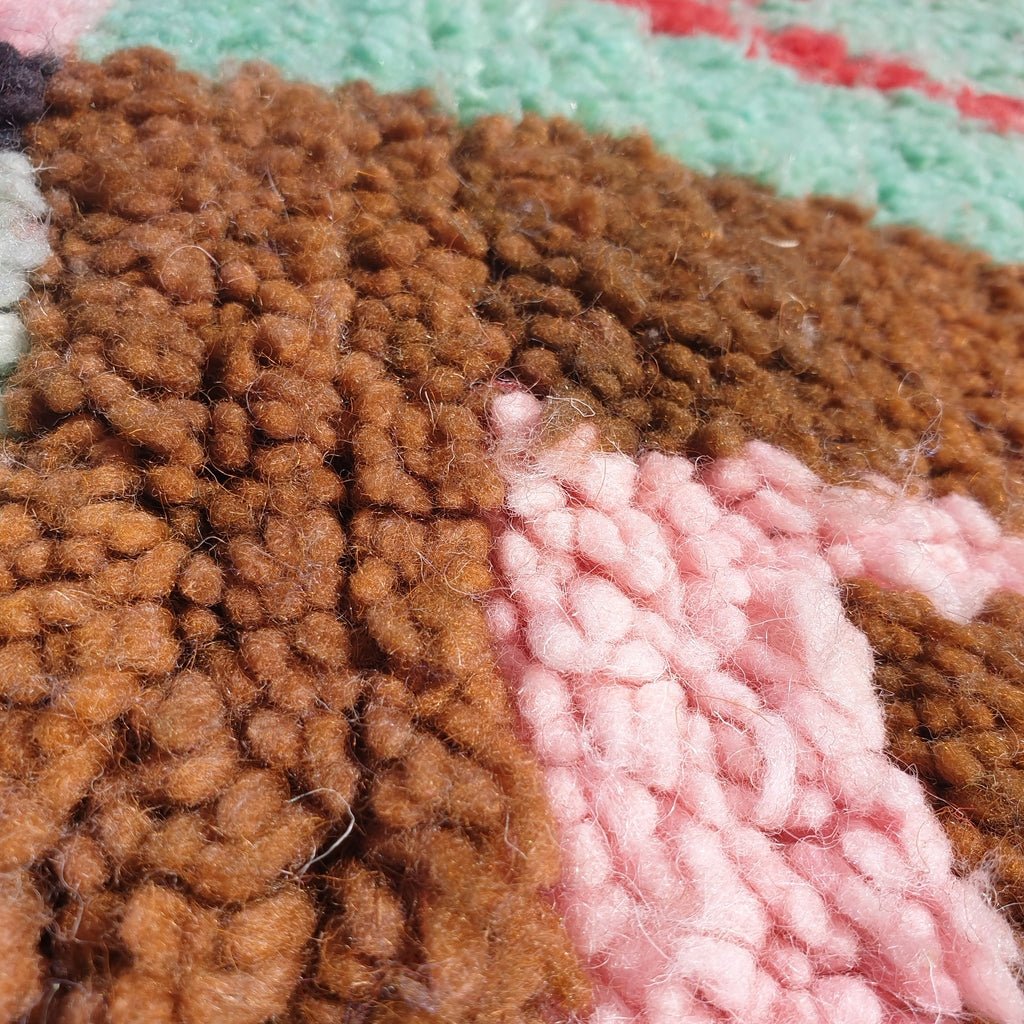 GHANJI | 8'2x5 Ft | 2,5x1,5 m | Moroccan Colorful Rug | 100% wool handmade - OunizZ