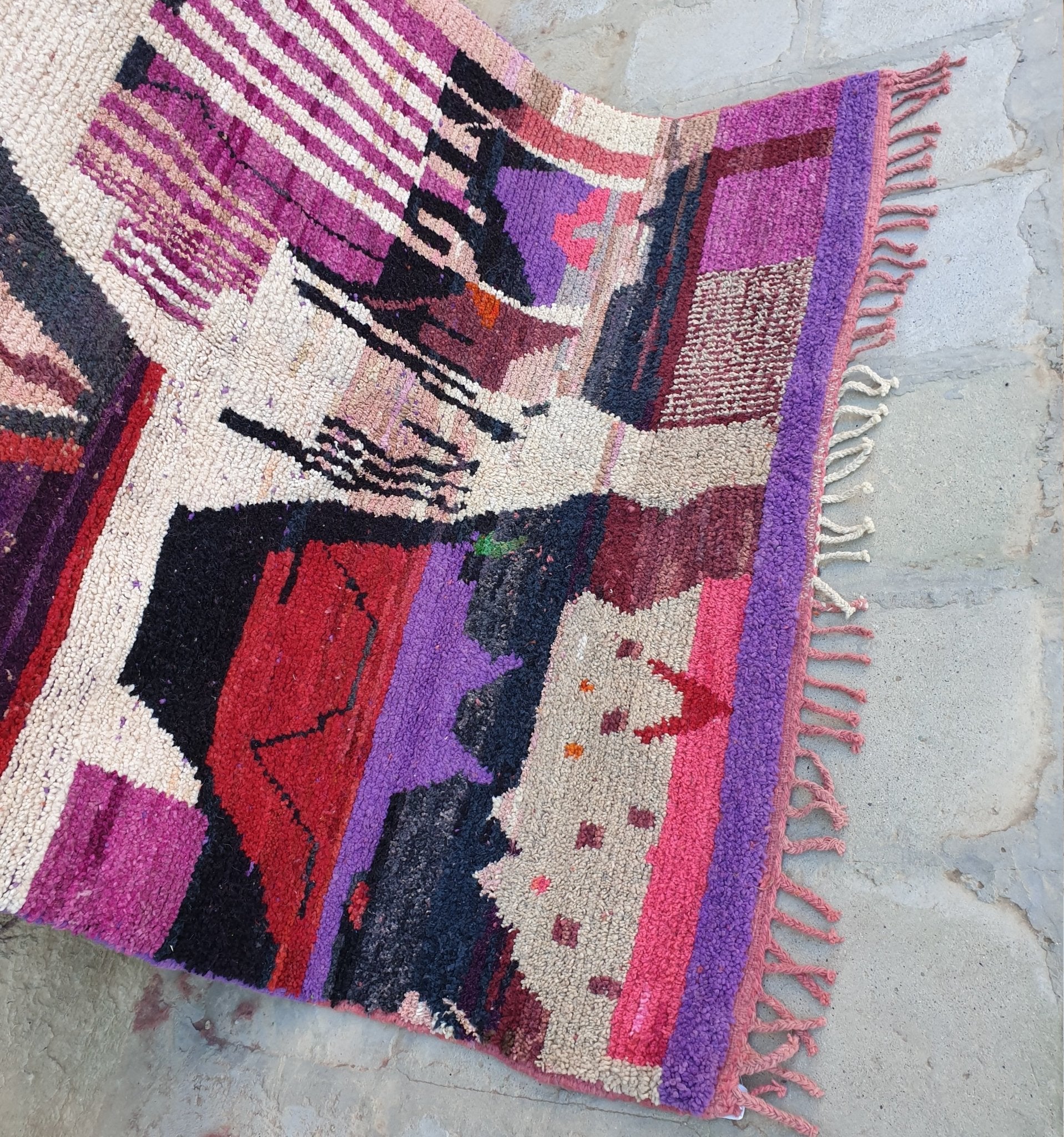 GHELLA | Boujaad Rug | 100% wool handmade in Morocco - OunizZ
