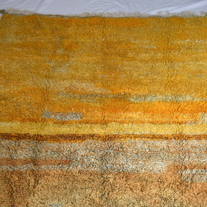 GHOROB | 8'2x5'0 Ft | 250x153 cm | Moroccan Golden Rug | 100% wool handmade - OunizZ