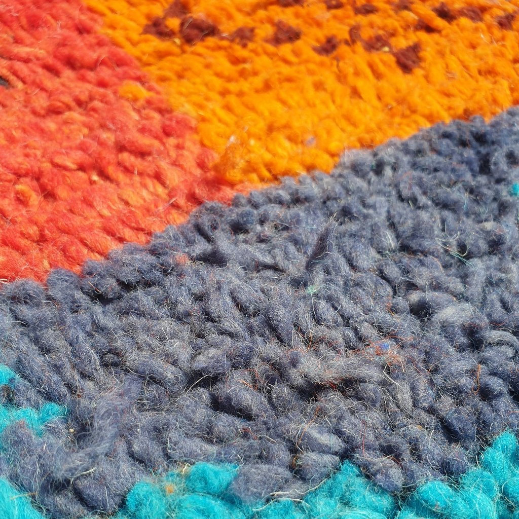 GHRASSEN | 8x5 Ft | 2,5x1,5 m | Moroccan Colorful Rug | 100% wool handmade - OunizZ