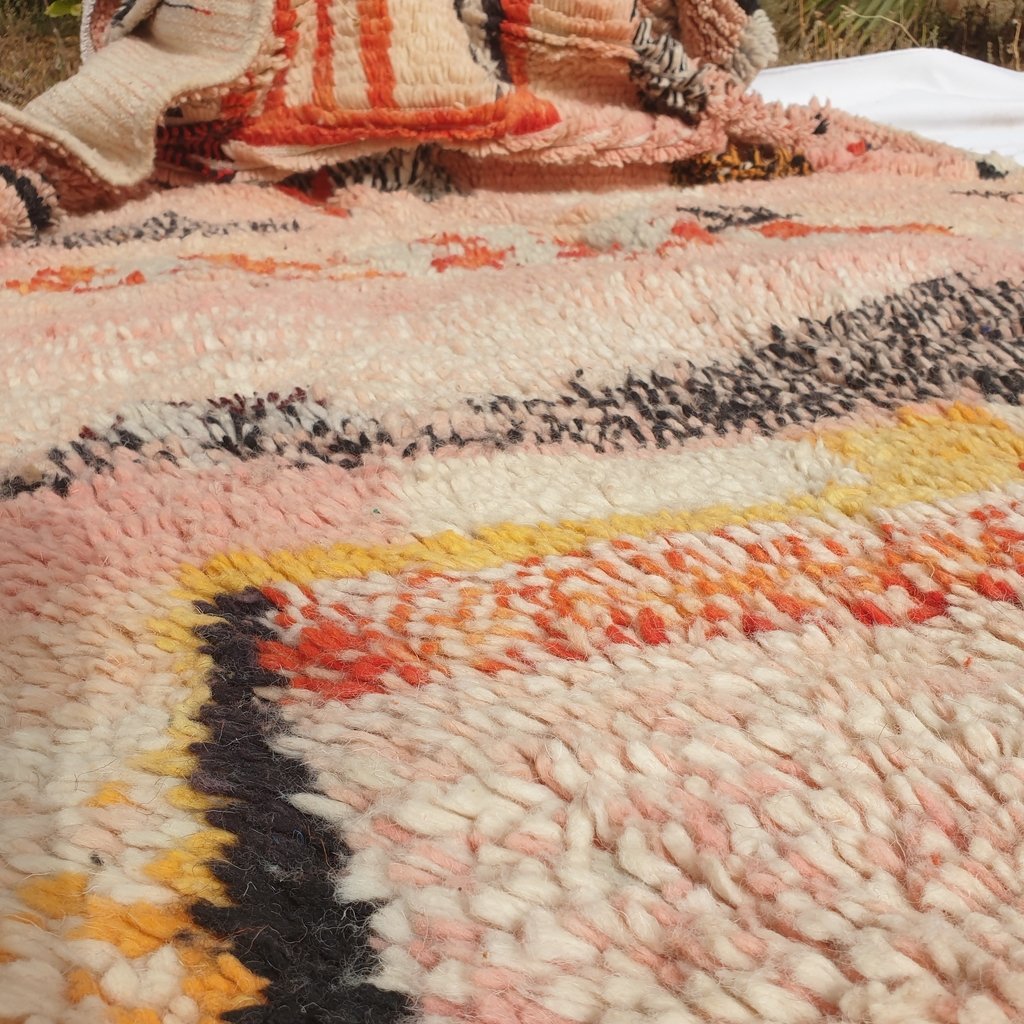 GLATIA | 8'5x5 Ft | 2,6x1,55 m | Moroccan VINTAGE STYLE Colorful Rug | 100% wool handmade - OunizZ