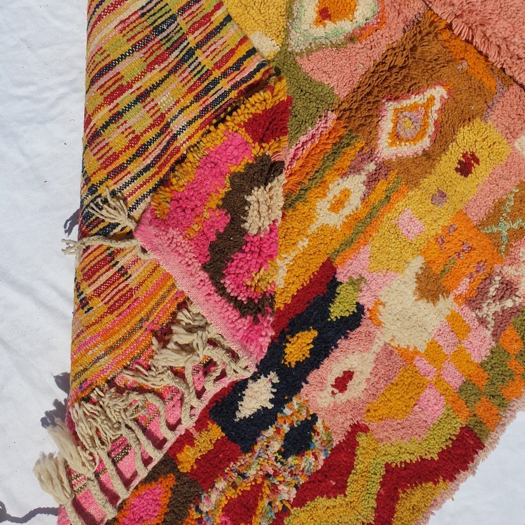 GNIN | 8'5x5 Ft | 2,5x1,5 m | Moroccan Colorful Rug | 100% wool handmade - OunizZ